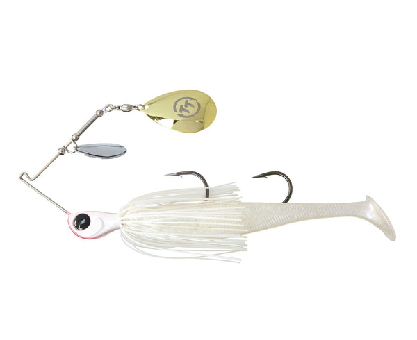TT Lures 3/4oz Tornado+ Double Colorado Rigged Spinnerbait Lure - PEARL
