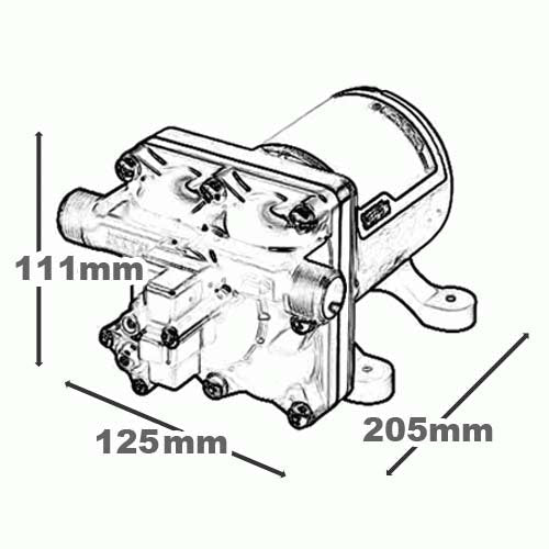 Genuine SHURflo 4009 12V Fresh Water Auto Pump No Fittings