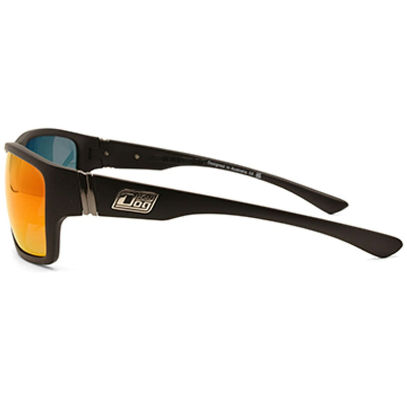 Dirty Dog Storm Satin Black/Red Mirror Polarised Unisex Sunglasses 53345