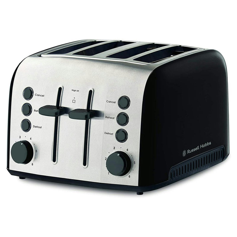 Russell Hobbs Brooklyn Kettle & 4 Slice Toaster Black Combo