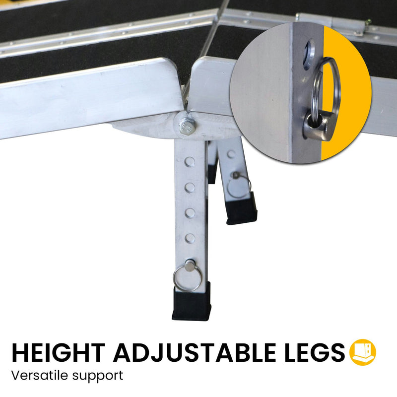 Kartrite Aluminium Wheelchair Ramp with Leg Support - 8ft