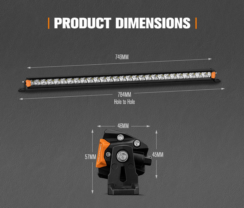 Vega Series 28inch Osram LED Light Bar 1Lux @ 494m 17,612 Lumens