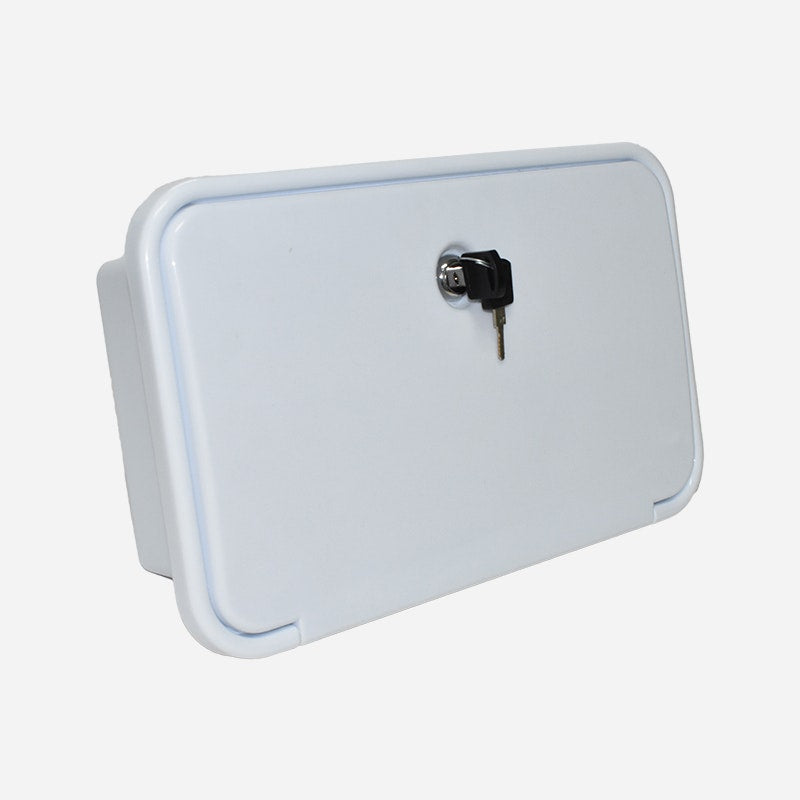 RV Flowmaster External Shower Box Watermarked - White