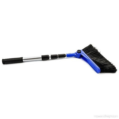 Camco Adjustable Broom With Clip On Dust Pan