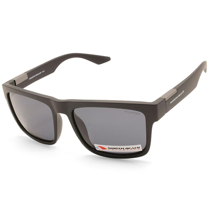 North Beach Moridae Matte Black/Grey Unisex Polarised Sunglasses 70684