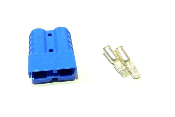 Genuine 50A Blue Anderson Plug Connector with 6AWG Contacts