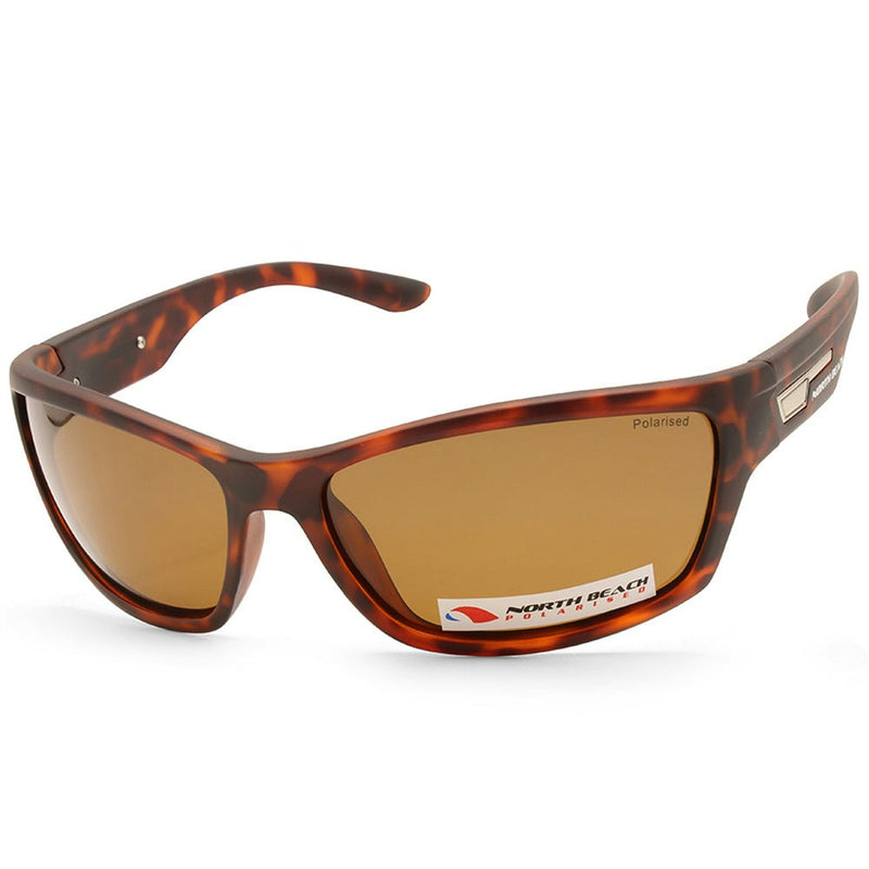 North Beach Stickleback Matte Tortoise/Brown Polarised Unisex Sunglasses 70438