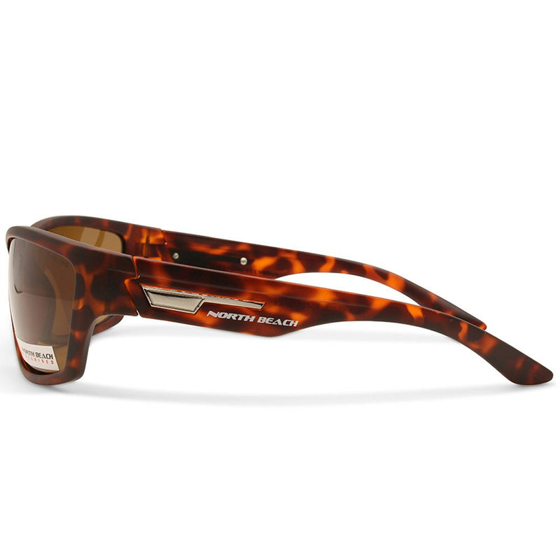 North Beach Stickleback Matte Tortoise/Brown Polarised Unisex Sunglasses 70438