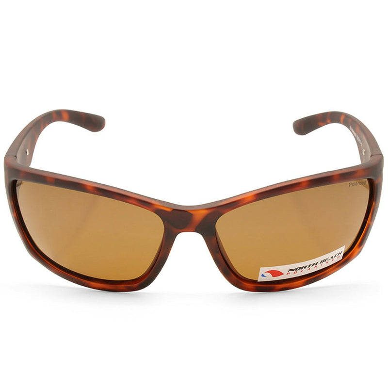 North Beach Stickleback Matte Tortoise/Brown Polarised Unisex Sunglasses 70438