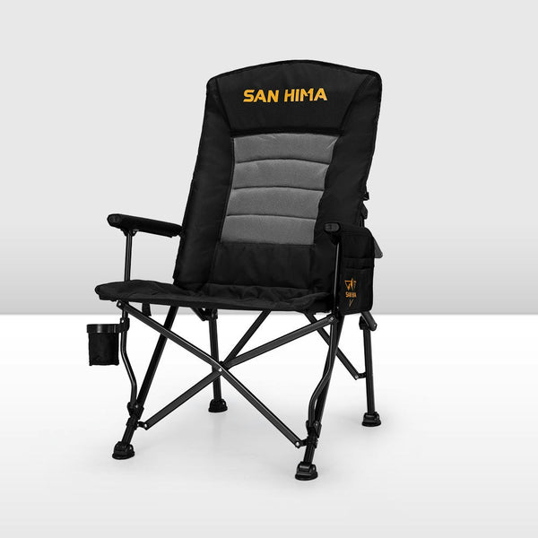 San Hima Folding Camping Chair Portable Outdoor Thick Padding With Storage Bag