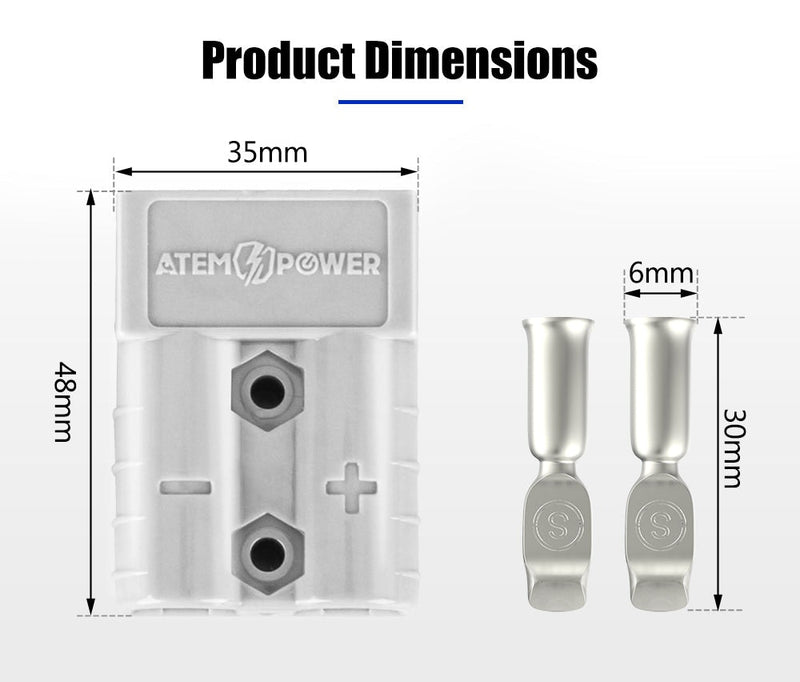 10x 50Amp Anderson Style Plug T-Bar