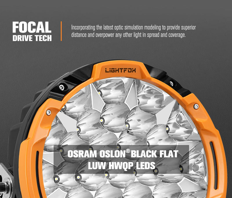 LIGHTFOX 7 inch+9 inch Osram LED Driving Lights