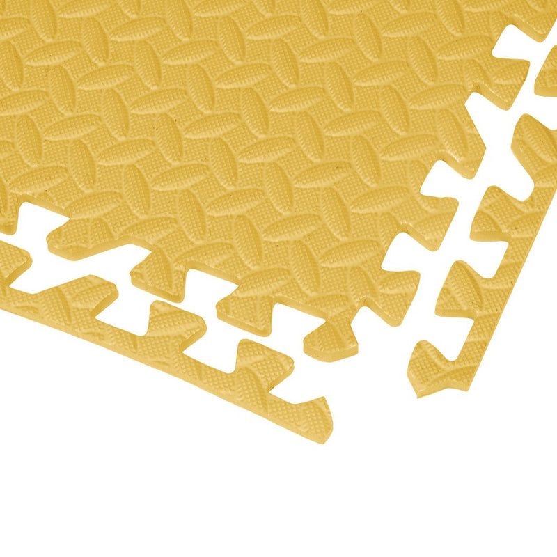 Bopeep EVA Foam Kids Play Mat Floor Kid Crawling Interlocking Home Yellow 60x60