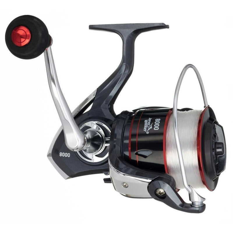 Jarvis Walker Powergraph 8000 Spin Reel Spooled with Line - 4 Bearing Reel