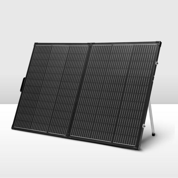 160W Solar Panel Folding Kit 12V Battery Charger Power Mono Boat Camping Black