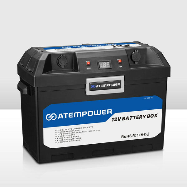 ATEM POWER Battery Box Dual Battery System with in built VSR Isolator