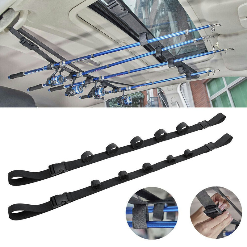 2x Car Fishing Rod Straps