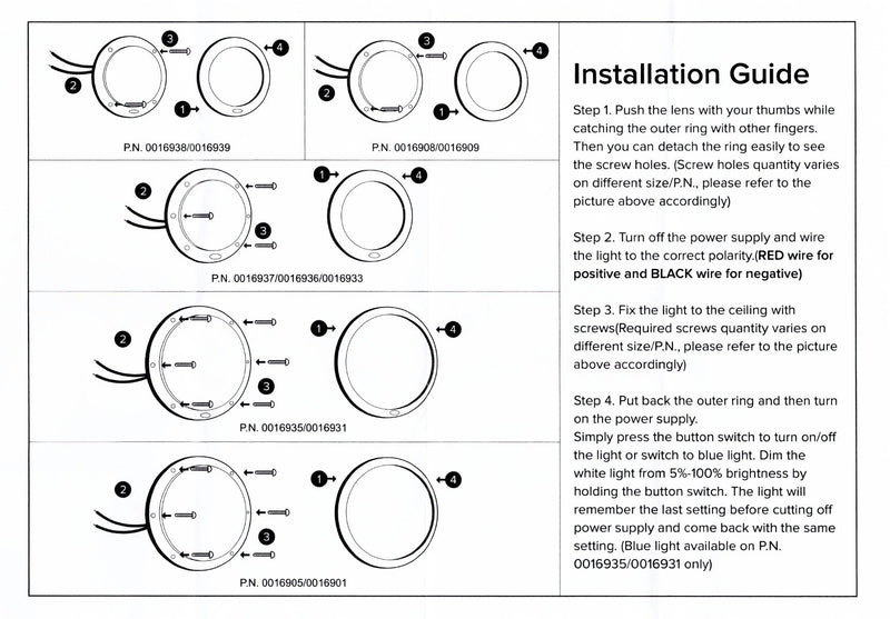 Dreamlighting LED Ultra Slim Opal Panel Light without Switch - 127mm/5" - White, DC12V, Cool White