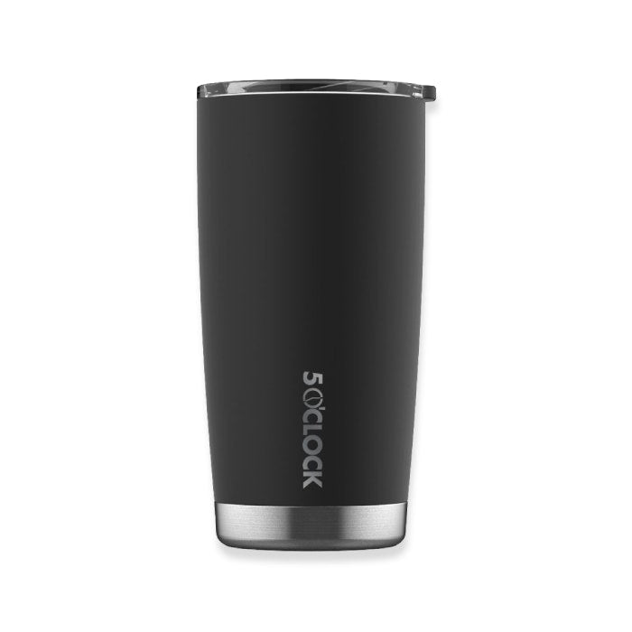 5 O'Clock Stainless Vacuum Insulated Tumbler Black Hiking Camping