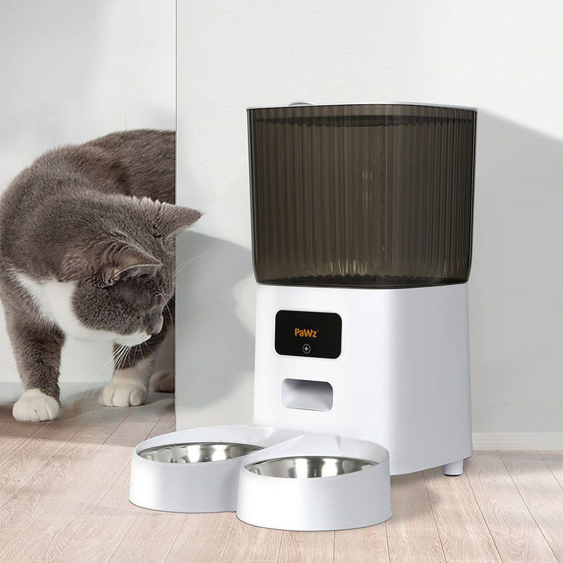 Pawz 5L Automatic Pet Feeder Double Bowl Dog Cat Auto Smart Food Dispenser Timer