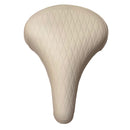 White Ladies Retro Bike Saddle 250mm x 190mm Vinyl Quilted Top Dual Coil Springs