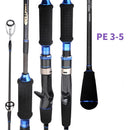 1.8M 2-Section Fast Jigging Rod Carbon Fiber Saltwater Rod Black