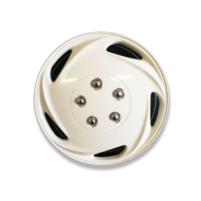 Set of 4 caravan plastic wheel trim white13 inch Clearance Sale