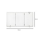 Pawz Wooden Pet Gate Dog Fence Safety Stair Barrier Security Door 3 Panel Large