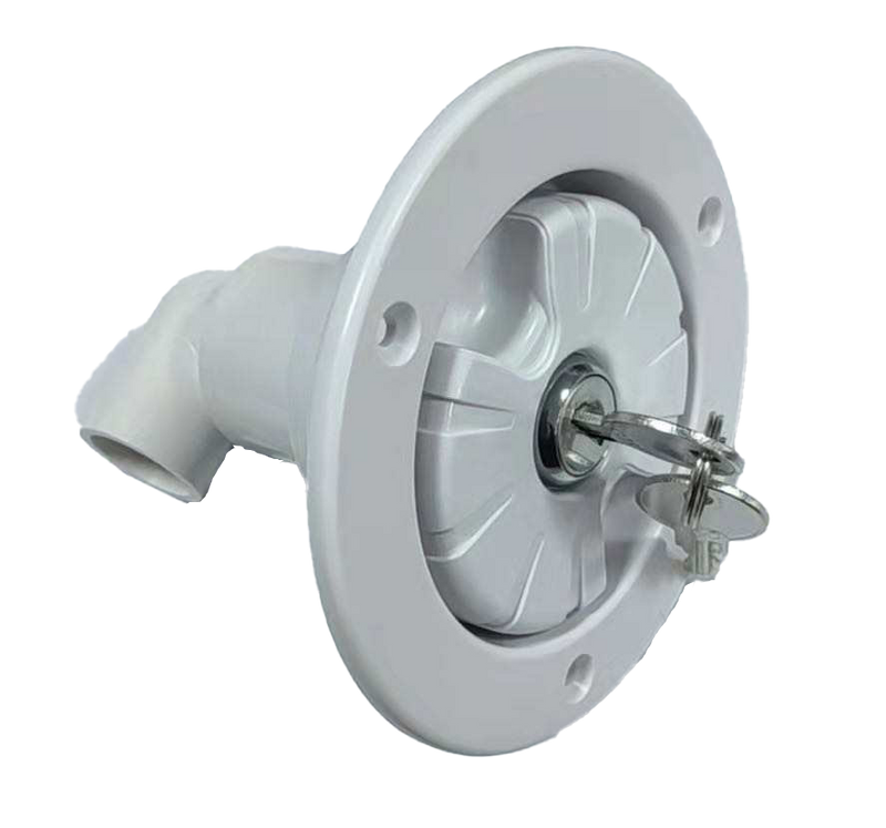 RV Flow masters Lockable Gravity Water Inlet - White