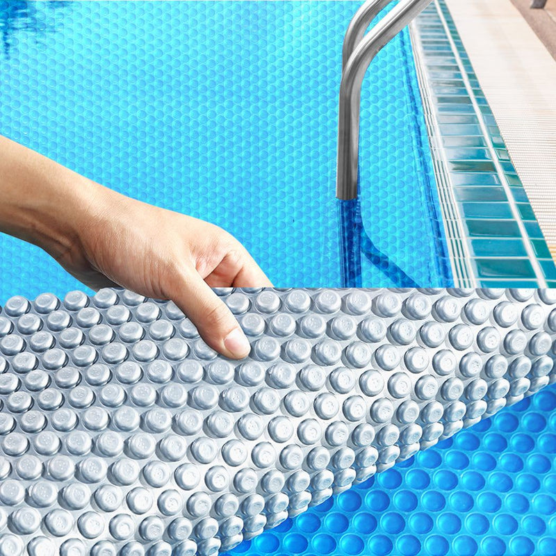 Traderight Group  Solar Swimming Pool Cover 400 Micron Outdoor Bubble Blanket Heater 11 X 4.8m