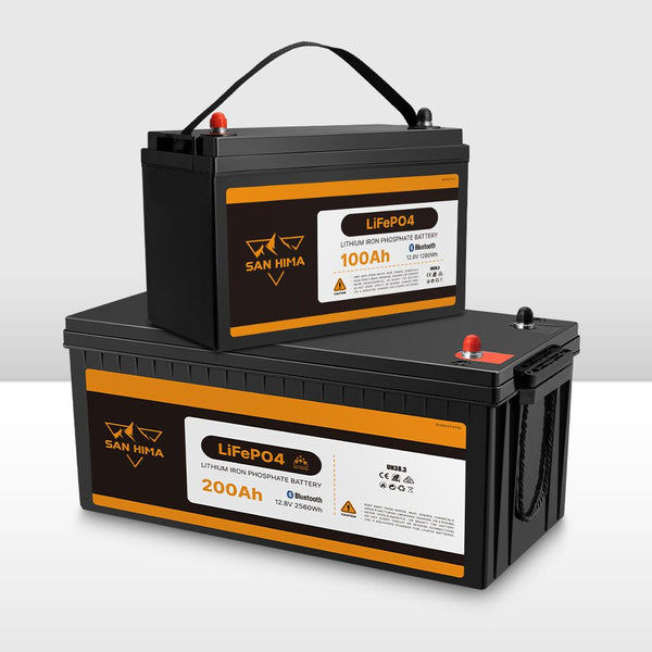San Hima 12V 100Ah/200Ah Lithium Battery BMS LiFePO4 Self-heating w/