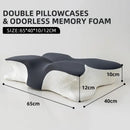 Butterfly-Shaped Orthopedic Memory Foam Pillow Cervical Neck Support Grey