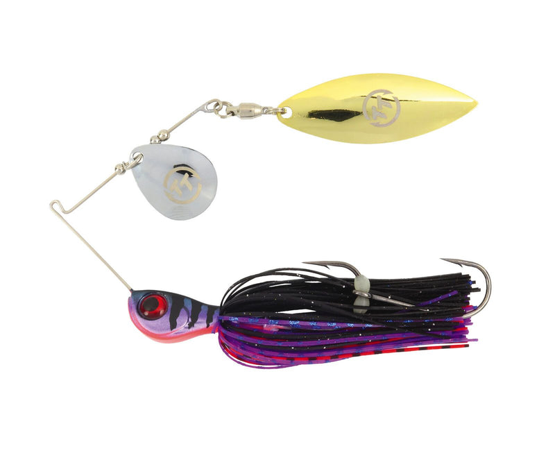 TT Lures 5/8oz Vortex+ Spinnerbait Fishing Lure - PURPLE NIGHTMARE