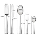 Traderight Group  Tableware Cutlery Set Stainless-Steel Knife Fork Spoon Kitchen Child Silver 60PC