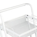 Levede Swivel Kitchen Cart 3 Tier Storage Shelf Rack with Wheels Storage Trolley