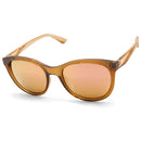 North Beach Safina Crystal Brown/Brown-Gold Mirror Polarised Women's Sunglasses