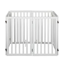 Pawz Wooden Pet Gate Dog Fence Safety Stair Barrier Security Door 6 Panel Large