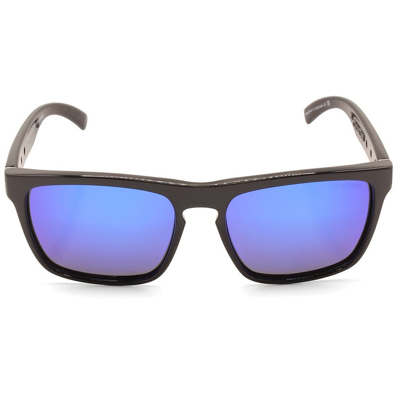 Dirty Dog Monza Shiny Black/Blue Mirror Polarised Unisex Sunglasses