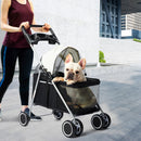 Pawz Pet Stroller Pram Dog Cat Carrier Travel Pushchair Foldable 4 Wheels Large
