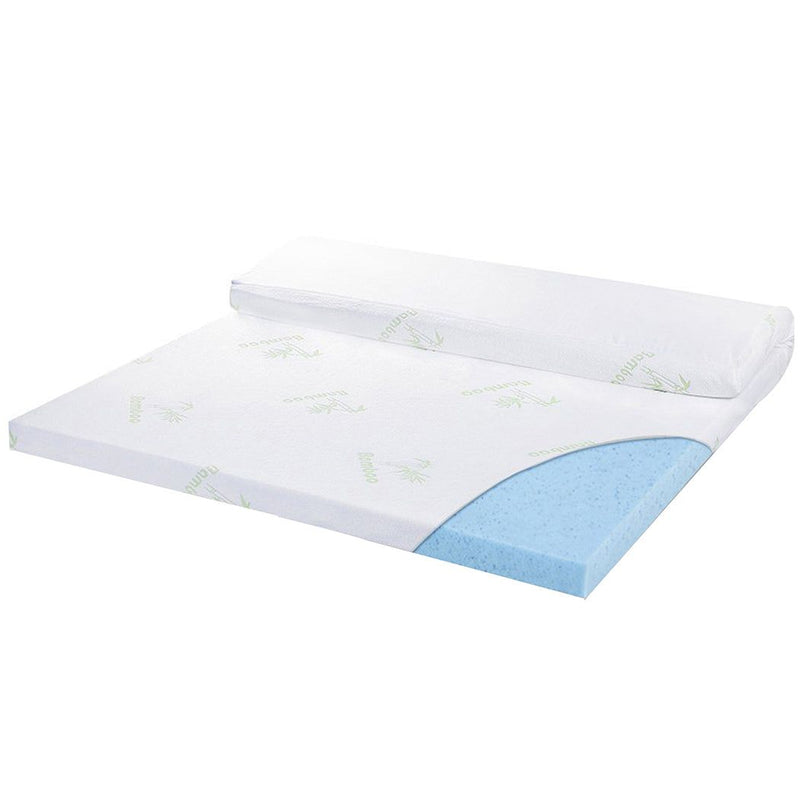 Dreamz 5cm Thickness Cool Gel Memory Foam Mattress Topper Bamboo Fabric King