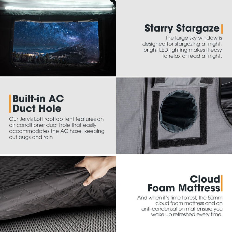 San Hima Jervis Loft Rooftop Tent Pop Up Hardshell With Ladder Waterproof 4WD