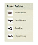 1 Box of Mustad 4202D 2x Strong Kirby Open Eye Fishing Hooks