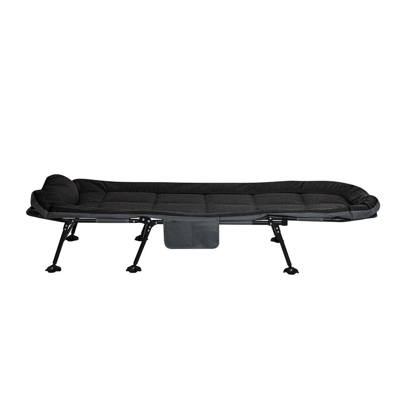 Levede Folding Camping Bed Adjustable Camping Cots Home Office Outdoor Black