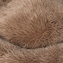 Pawz Pet Bed Cat Dog Donut Nest Calming Mat Kennel Cave Deep Sleeping Brown XXXL
