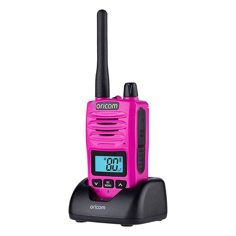 Oricom Pink 5 Watt IP67 Waterproof Handheld UHF CB Radio Trade Pack (Twin Radios) DTXTP600PNK