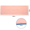 Centra Yoga Mat Non-Slip Fitness Exercise Workout Home Pilates & Floor Pink