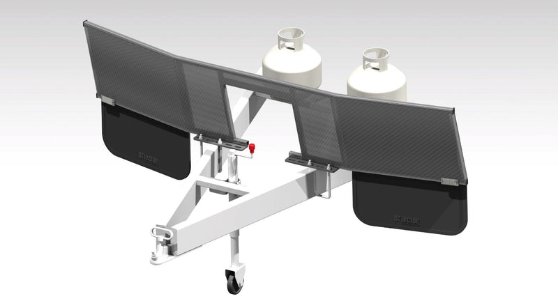 D-Flector Camper Centre Cut-Out Stone Guard 1800mm - Angled (High-Strength Performance Steel)