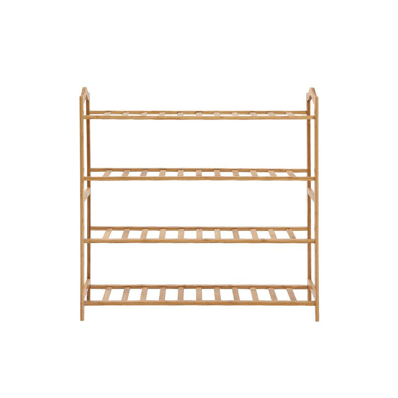 Levede Bamboo Shoe Rack Storage Wooden Organizer Shelf Stand 4 Tiers Layers 80cm