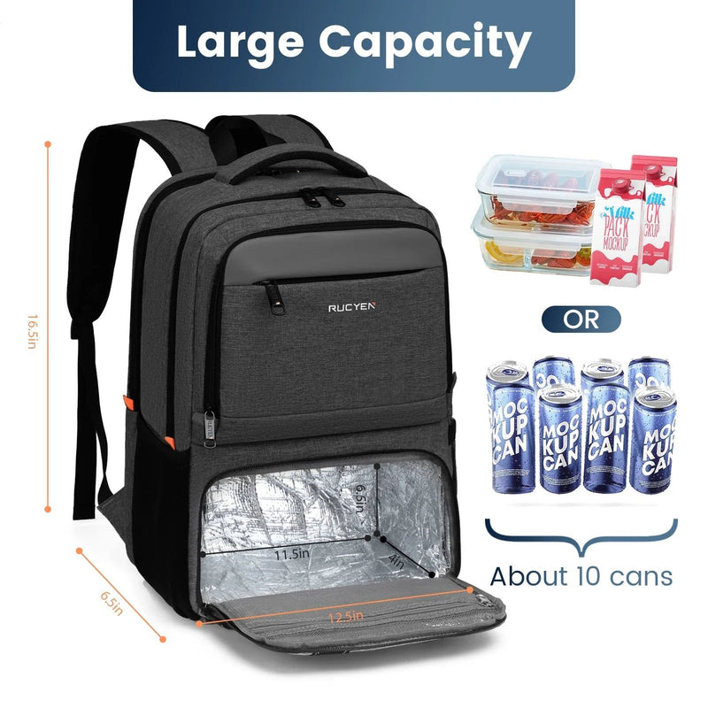 Waterproof Insulated Cooler Backpack Black