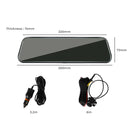 Manan 10" Dash Camera 1080P Front and Rear Touch Rear View Mirror Night Vision